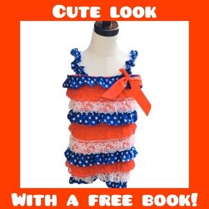 Girls Boutique 4th Of July Romper